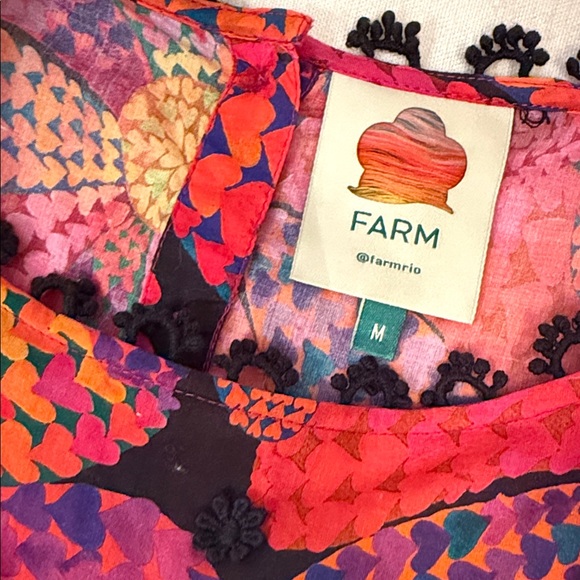 FARM Rio Red and Orange Floral Blouse - Picture 2 of 4